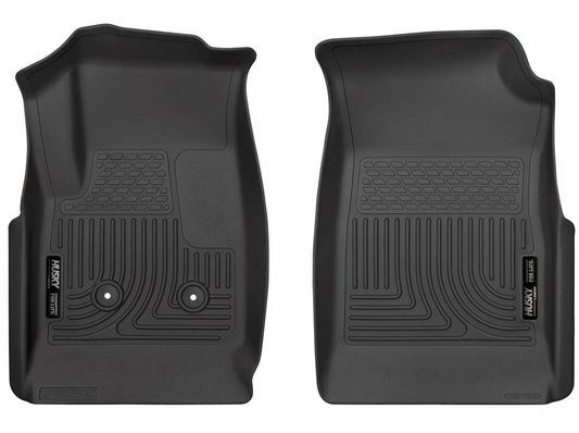 Husky Liners 2015-2022 Chevy Colorado Crew Cab / Extended Cab Front Row Black Weatherbeater Floor Liners