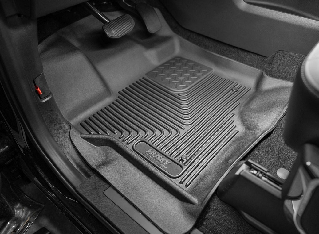 Husky Liners 2015-2022 Chevy Colorado Crew Cab / Extended Cab Front Row Black X-Act Contour Floor Liners