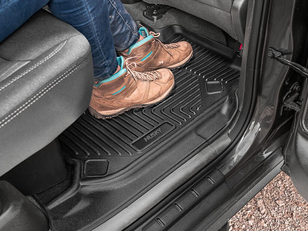 Husky Liners 2015-2022 Chevy Colorado Crew Cab / Extended Cab Front Row Black X-Act Contour Floor Liners