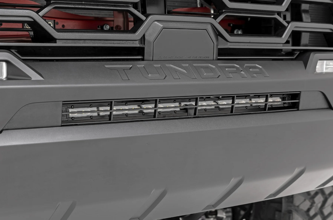 Rough Country LED Light Bumper Mount | 20" Black Slim Line | 2022-2026 Toyota Tundra