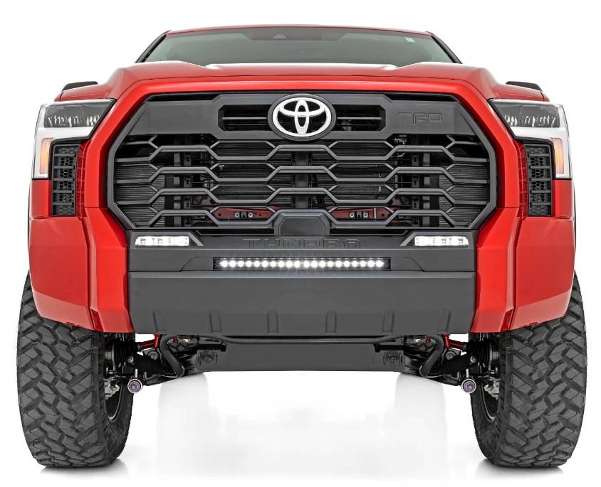 Rough Country LED Light Bumper Mount | 20" Black Slim Line | 2022-2026 Toyota Tundra