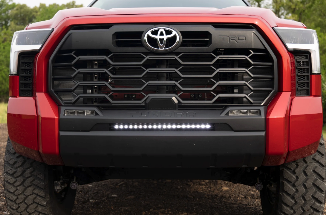 Rough Country LED Light Bumper Mount | 20" Black Slim Line | 2022-2026 Toyota Tundra