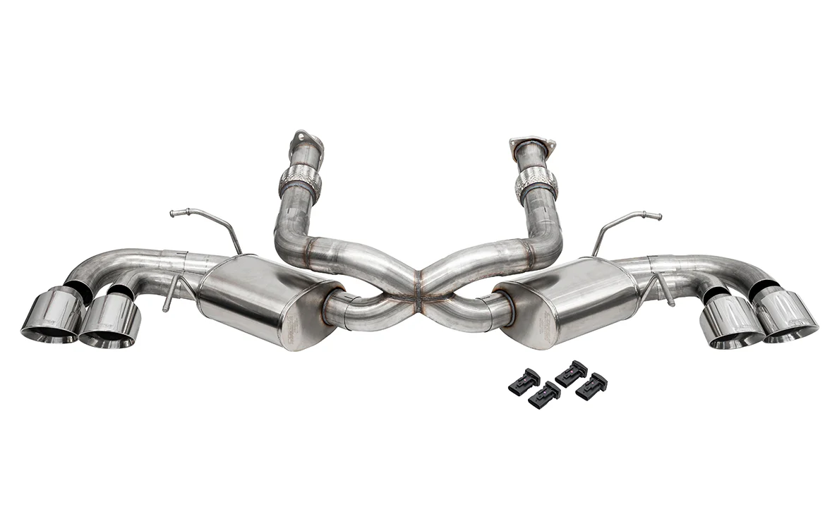 Corsa Performance 3" Cat-Back 4.5" Pro-Series Tips | 2020-2025 Corvette C8 (w/ Factory NPP)