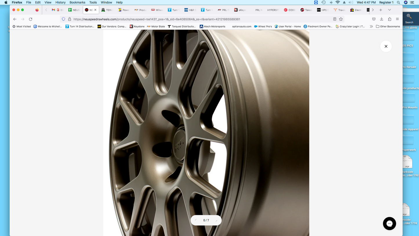 18x8.0 Neuspeed RSe143 / 5x112 / +45mm / 66.5 CB ( MK5/6/7/8, A3, Golf, GTi, Jetta, Passat)