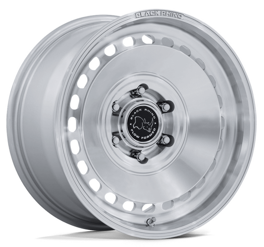 17x8.0 Black Rhino BR036 Basin Gloss Silver w/ Machined Face