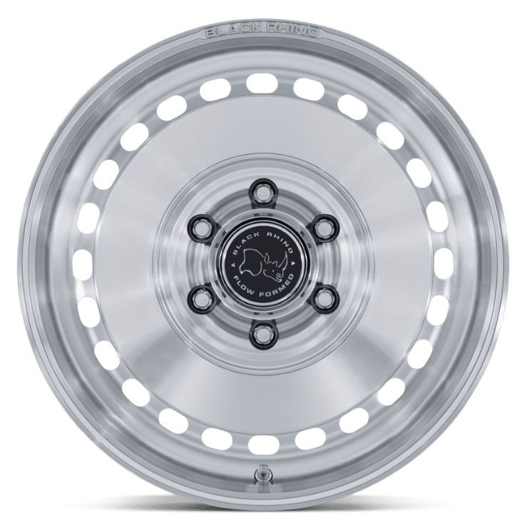17x8.0 Black Rhino BR036 Basin Gloss Silver w/ Machined Face