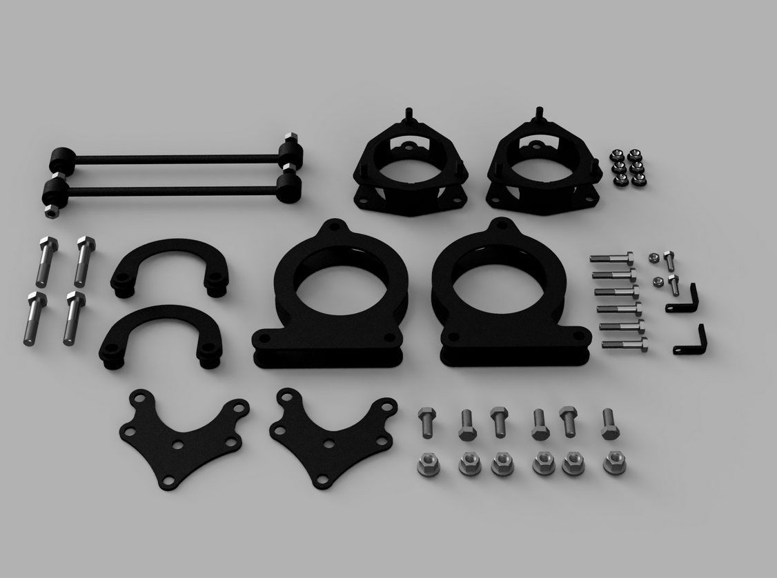 Traxda Lift Kit 2021-2026 Toyota Sienna - 2" Front / 2" Rear (includes Sway Bar Links & Shock Brackets) 906040