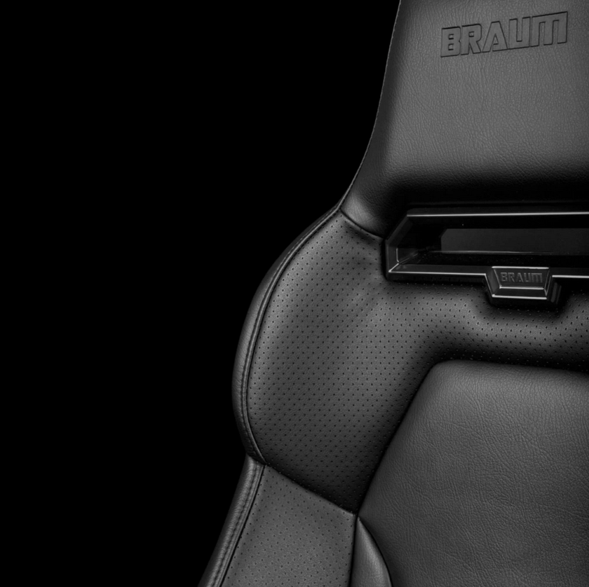 Braum VIPER X Fixed Back Bucket Seat | Black Leatherette (Priced Per Seat)