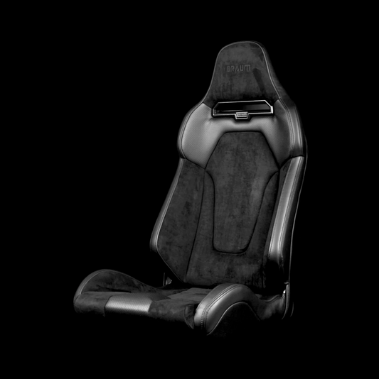 Braum VIPER X Fixed Back Bucket Seat | Black Suede (Priced Per Seat)