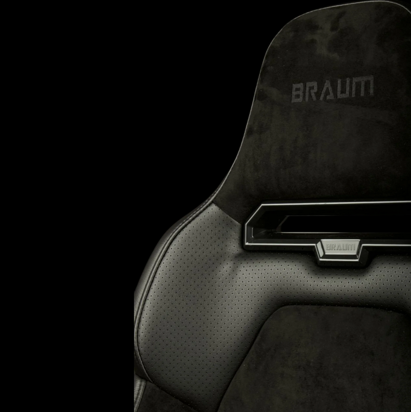 Braum VIPER X Fixed Back Bucket Seat | Black Suede (Priced Per Seat)