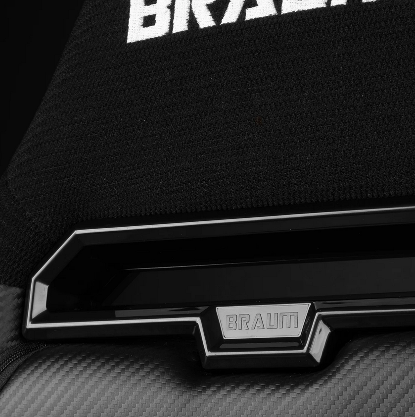 Braum VIPER-X Series Sport Reclinable Seats | Black Jacquard | White Piping (Priced Per Pair)