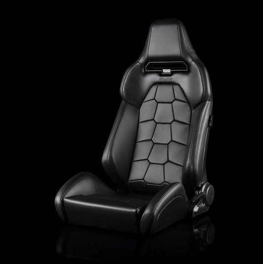 Braum VIPER-X Series Sport Reclinable Seats | Black Leatherette | Snakeskin Edition (Priced Per Pair)