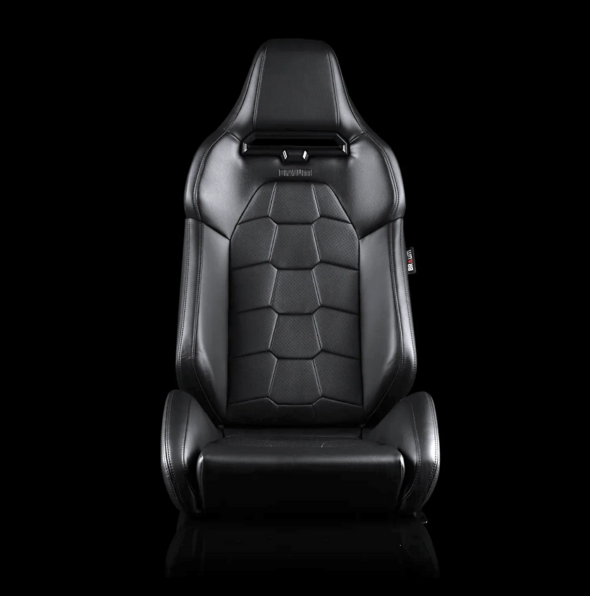 Braum VIPER-X Series Sport Reclinable Seats | Black Leatherette | Snakeskin Edition (Priced Per Pair)