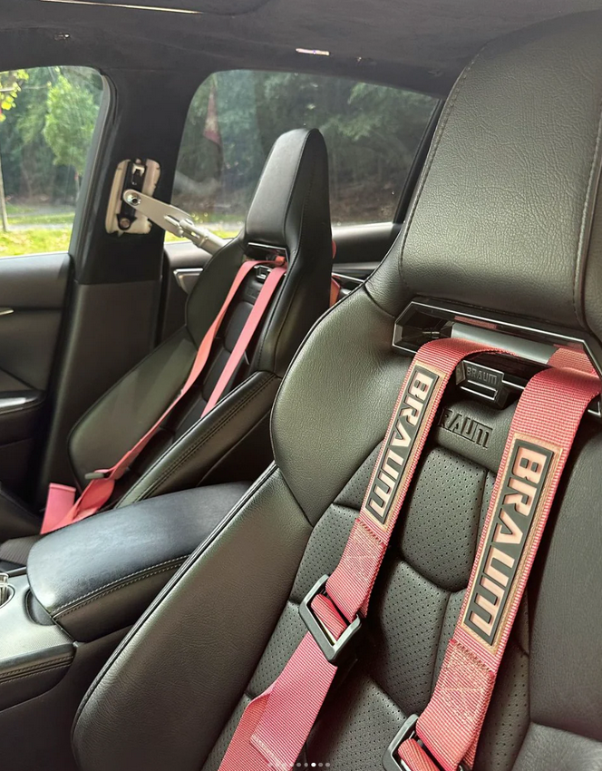 Braum VIPER-X Series Sport Reclinable Seats | Black Leatherette | Snakeskin Edition (Priced Per Pair)
