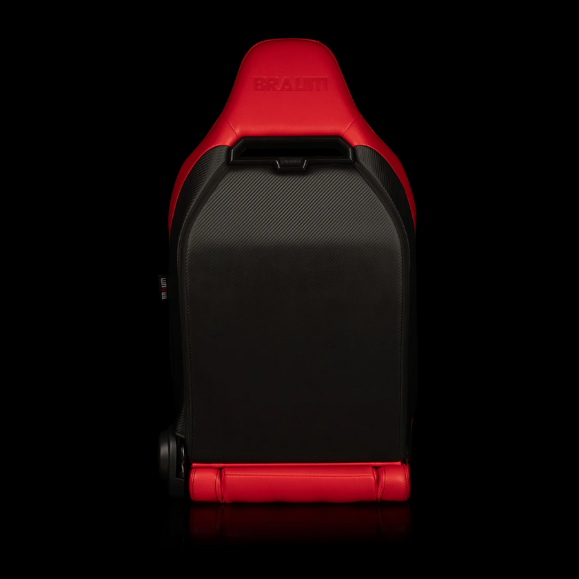 Braum VIPER-X Series Sport Reclinable Seats | Red Leatherette | Black Trim (Priced Per Pair)