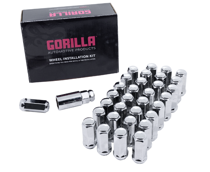 Gorilla Hex Duplex Acorn Bulge Lug Nuts | 3/4" Hex | 9/16" - 18 Thread Size | Set of 32