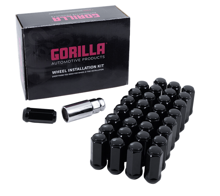 Gorilla Hex Duplex Acorn Bulge Lug Nuts | 3/4" Hex | 9/16" - 18 Thread Size | Set of 32