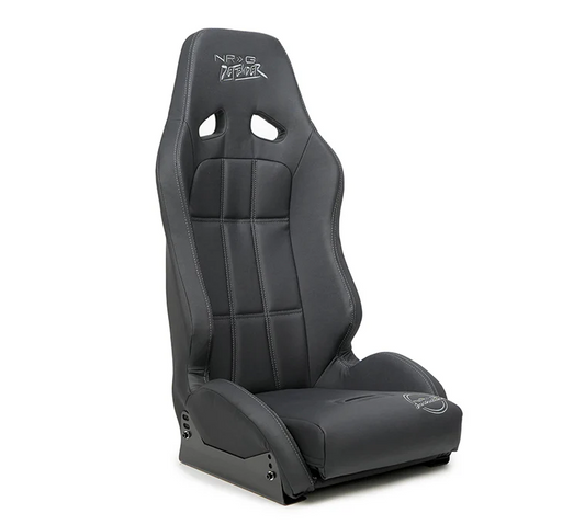 NRG Defender Suspension Seat with Side Mount Bracket Black w/ Black Trim (each)