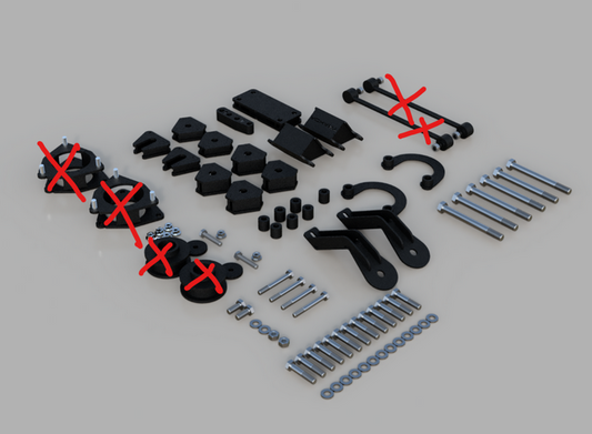 Traxda Spacer Delete Kit 2020-2025 Toyota RAV4 (Subrame Drop)