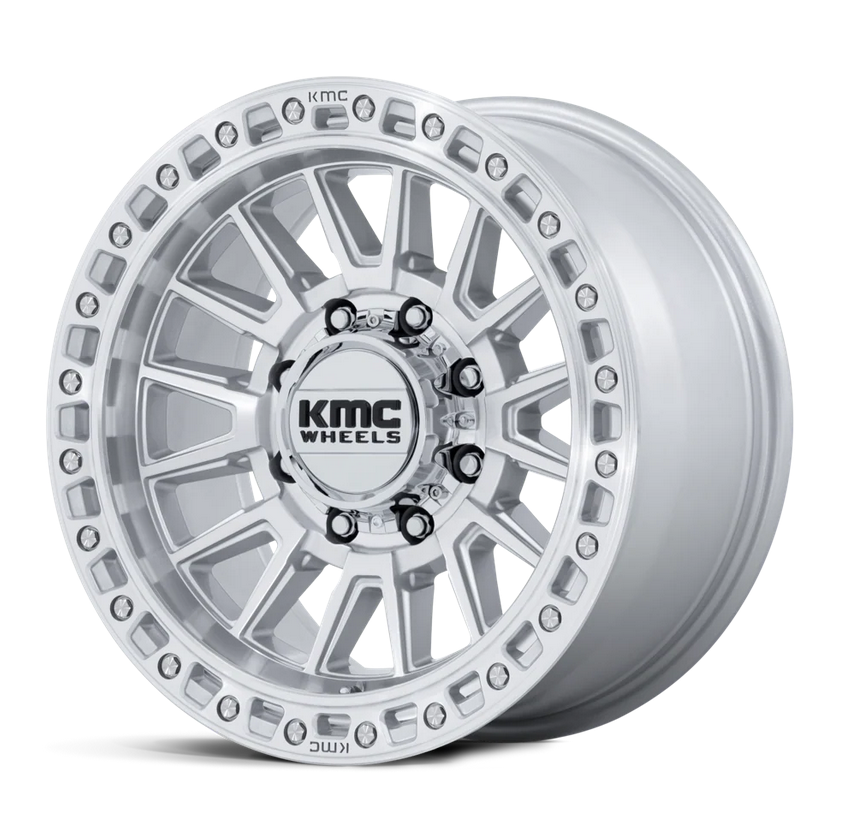 17x8.5 KMC Wheels KM557 - Vista | Gloss Silver Machined