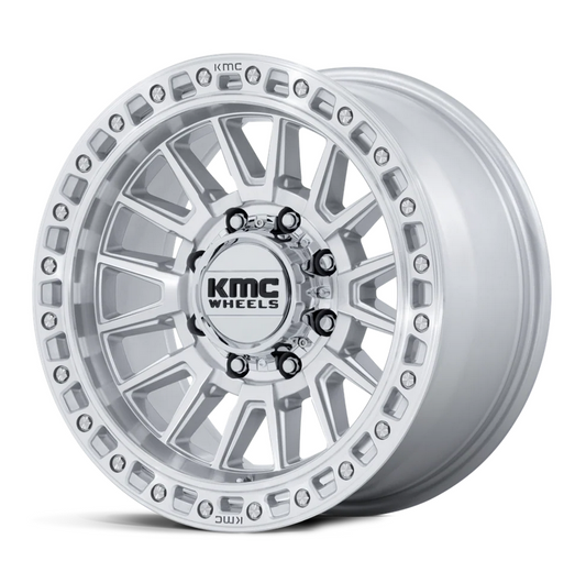 17x8.5 KMC Wheels KM557 - Vista | Gloss Silver Machined