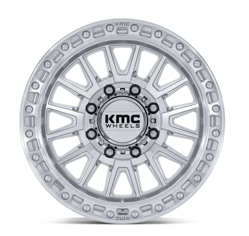 17x8.5 KMC Wheels KM557 - Vista | Gloss Silver Machined