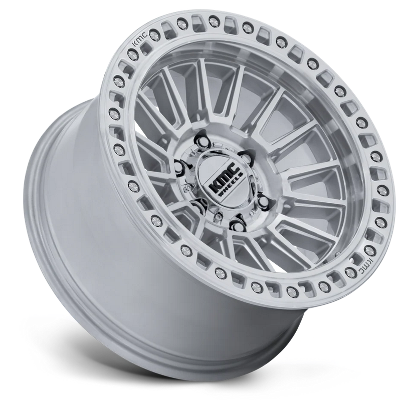 17x8.5 KMC Wheels KM557 - Vista | Gloss Silver Machined