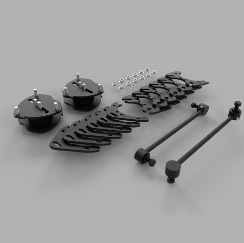 Traxda Lift Kit 2017-2024 Honda Ridgeline 2wd/4wd/AWD / 2016-2022 Pilot / 2019-2024 Passport / 2014-2020 Acura MDX (1.5″ Front / 1.5″ Rear)