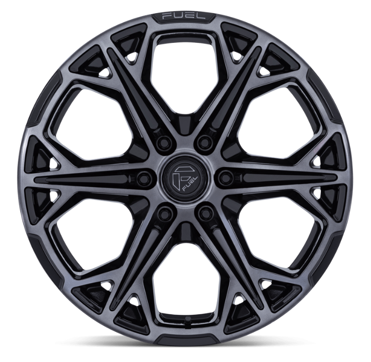 20x9.0 Fuel FC886 Hammerhead Gloss Black Dark Tinted Clear
