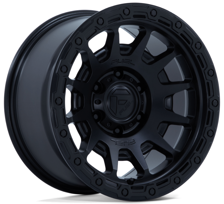 17x8.5 Fuel Fortress FC884 Matte Black w/Gloss Black Lip