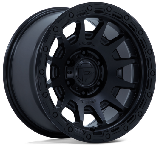 17x8.5 Fuel Fortress FC884 Matte Black w/Gloss Black Lip