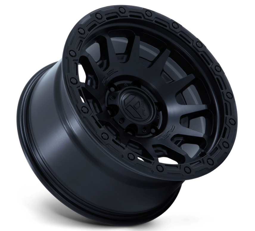 17x8.5 Fuel Fortress FC884 Matte Black w/Gloss Black Lip
