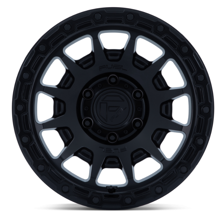17x8.5 Fuel Fortress FC884 Matte Black w/Gloss Black Lip