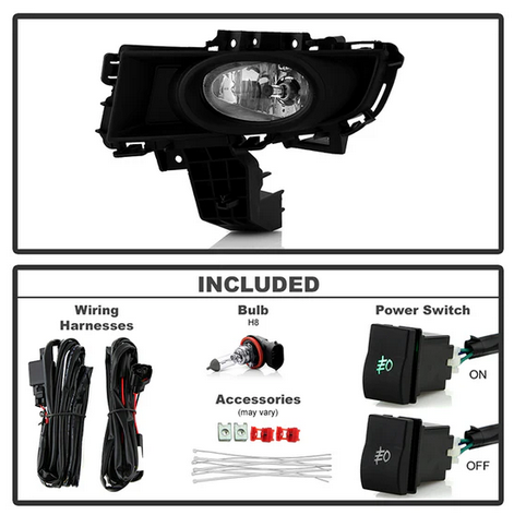 OEM Style Fog Lamps w/ Switch 2007-2008 Mazda 3 (4 door)