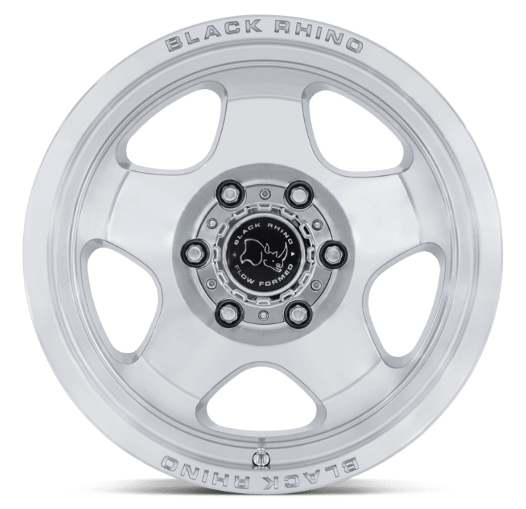 17x8.0 Black Rhino Sol Gloss Silver w/ Machined Face