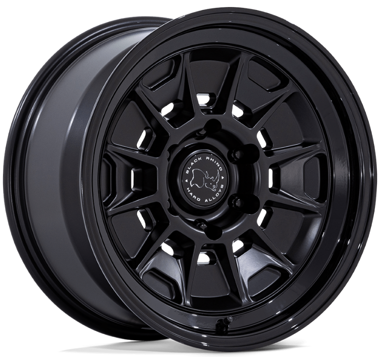 18x9.0 Black Rhino Mondo BR021 Matte Black w/ Gloss Black Lip
