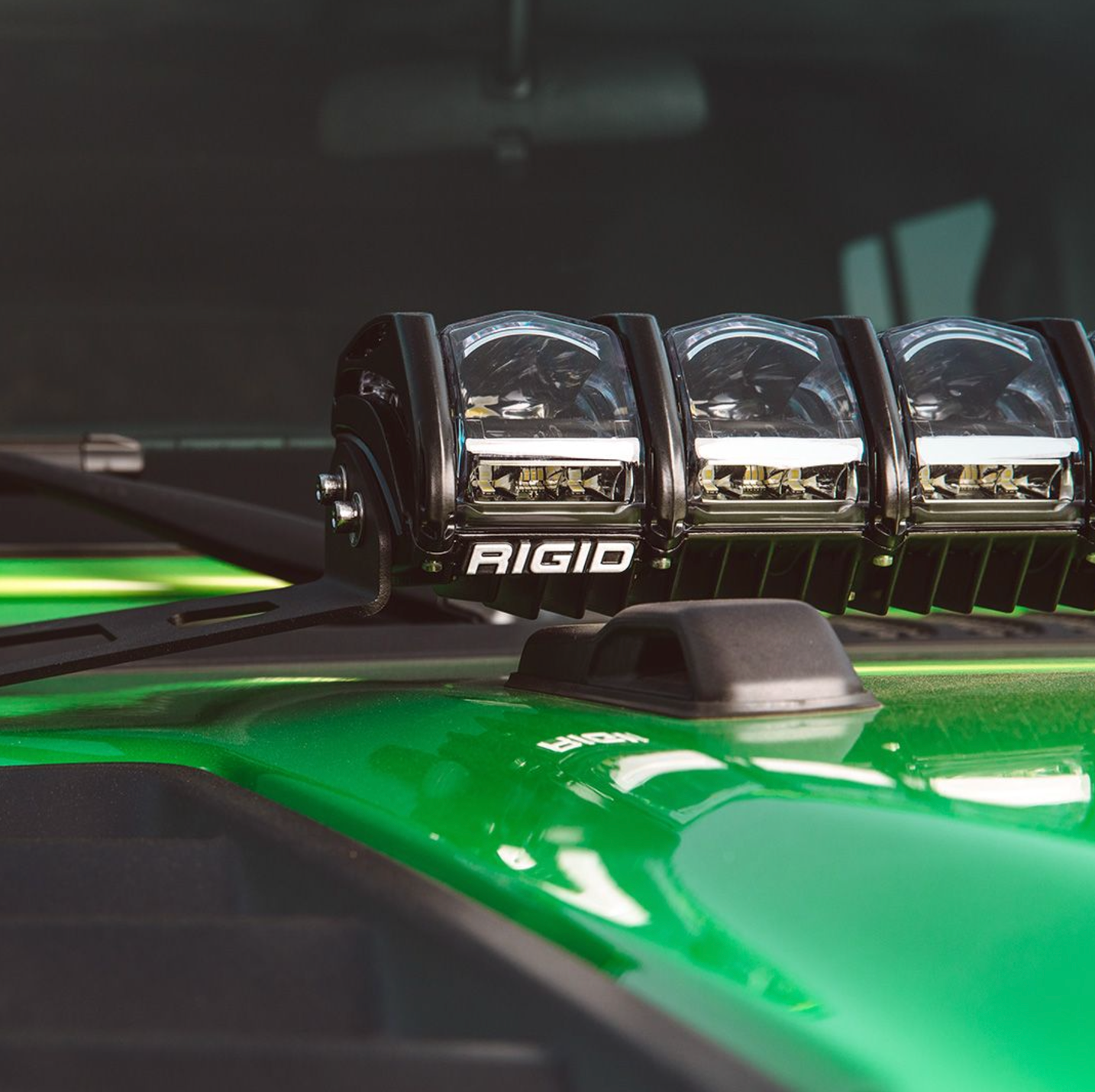 Rigid Industries 2018 Jeep JL - Hood Mount Kit - Mounts 20in Adapt Series