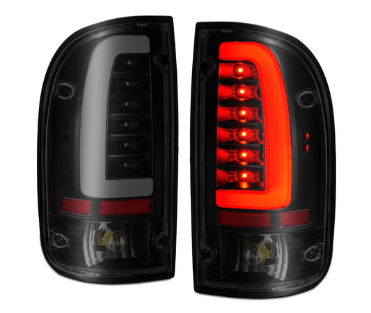 ANZO 1995-2000 Toyota Tacoma LED Taillights Black Housing Smoke Lens (Pair)