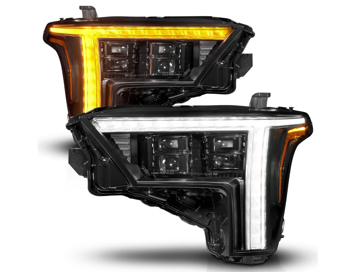 Anzo 2022-2025 Toyota Tundra Z-Series Full LED Projector Headlights Black W/ DRL Switch & Initiation (Does Not Fit Models With Factory LED Projectors)