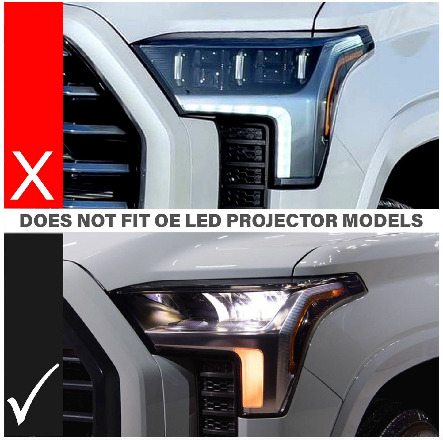 Anzo 2022-2025 Toyota Tundra Z-Series Full LED Projector Headlights Black W/ DRL Switch & Initiation (Does Not Fit Models With Factory LED Projectors)