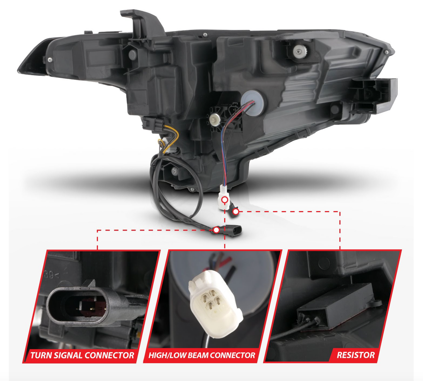 Anzo 2022-2025 Toyota Tundra Z-Series Full LED Projector Headlights Black W/ DRL Switch & Initiation (Does Not Fit Models With Factory LED Projectors)