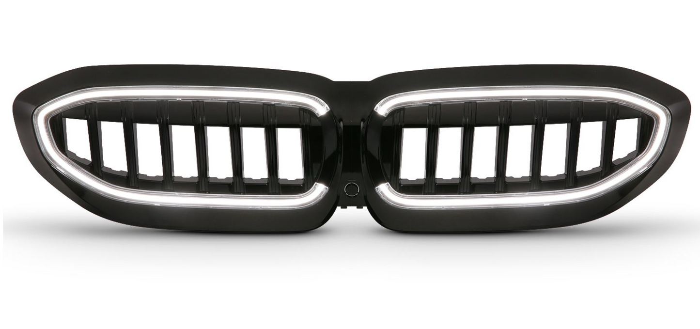 2019-2022 BMW 3 Series Nexum Series Black LED Grille W/ Ignition Initiation Feature & Running Light Bar