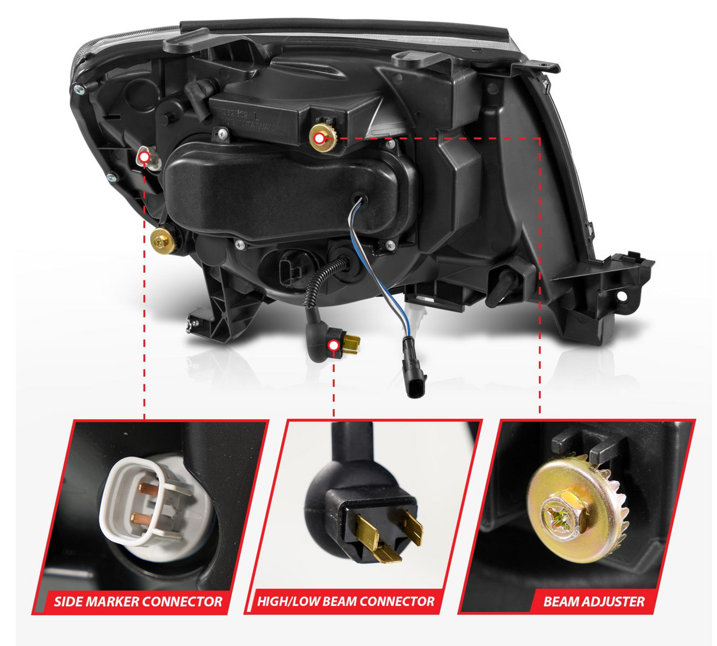Anzo 2005-2011 Toyota Tacoma Full LED Projector Headlights Black w/ Initiation Feature & Sequential Signal