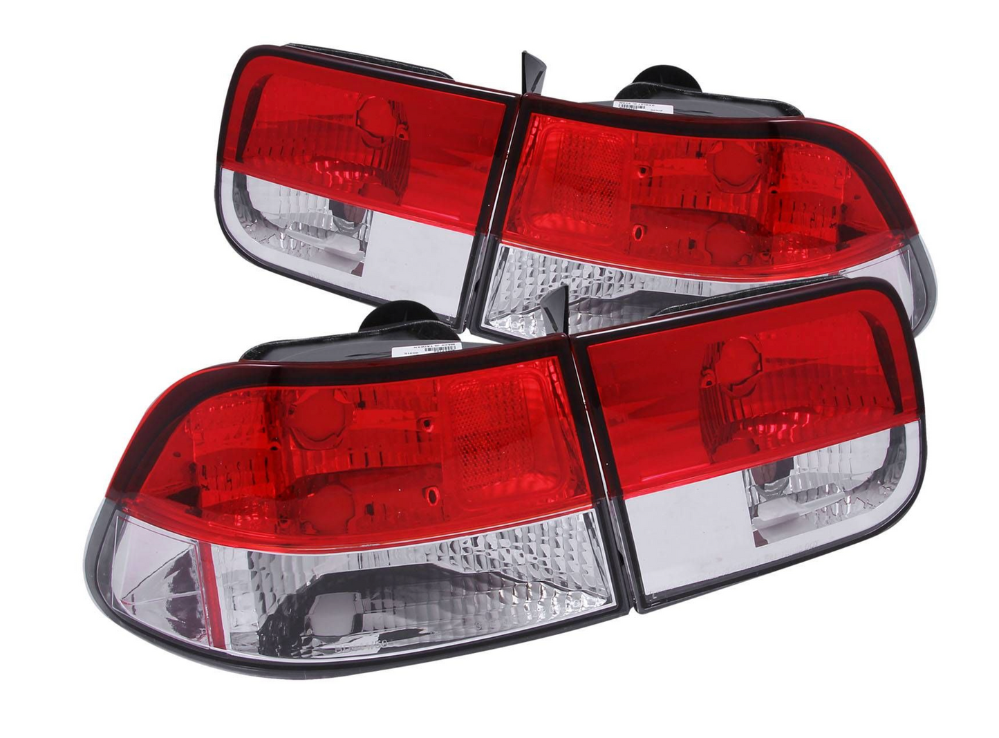 Anzo 1996-2000 Honda Civic 2DR Tail Lights Chrome Red/Clear 2PC (Copy)