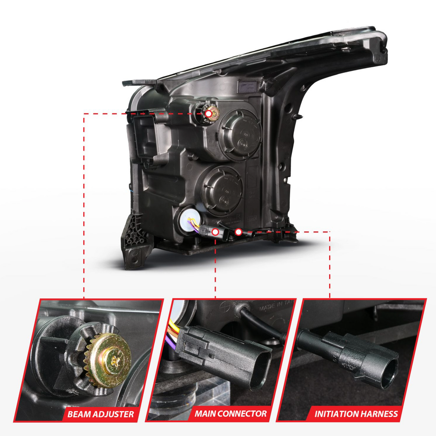 Anzo 2015-2020 GMC Yukon/Yukon XL Full LED Projector Headlights Black W/ DRL, Initiation & Sequential (Factory HalogenModels Only)