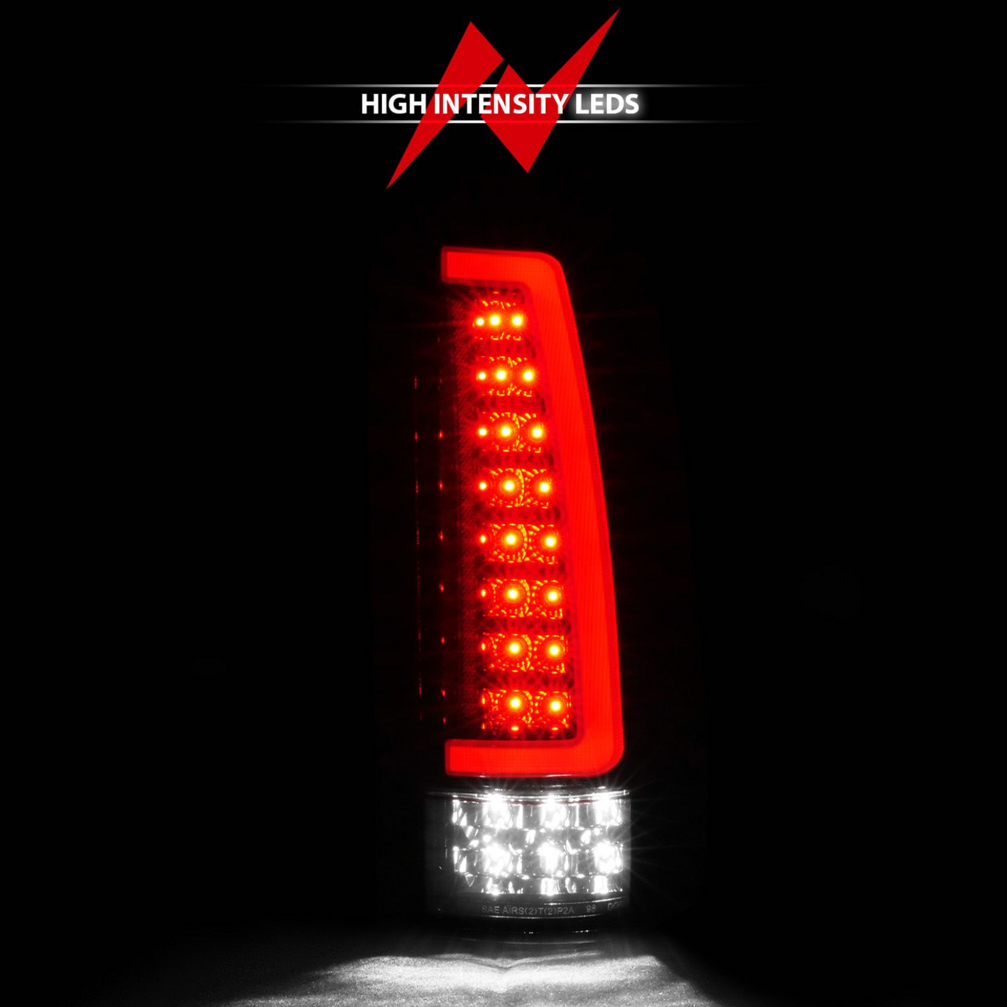 Anzo 1988-1998 Chevy/GMC C/K 1500/2500 / 1988-2000 C/K 3500 / 1992-1999 Suburban / 1995-1999 Tahoe / 1992-1994 Blazer (Full Size) / 1992-1999 Yukon / 1999-2000 Cadillac Escalade LED Tail Lights Black Housing Clear Lens (Sequential Signal)