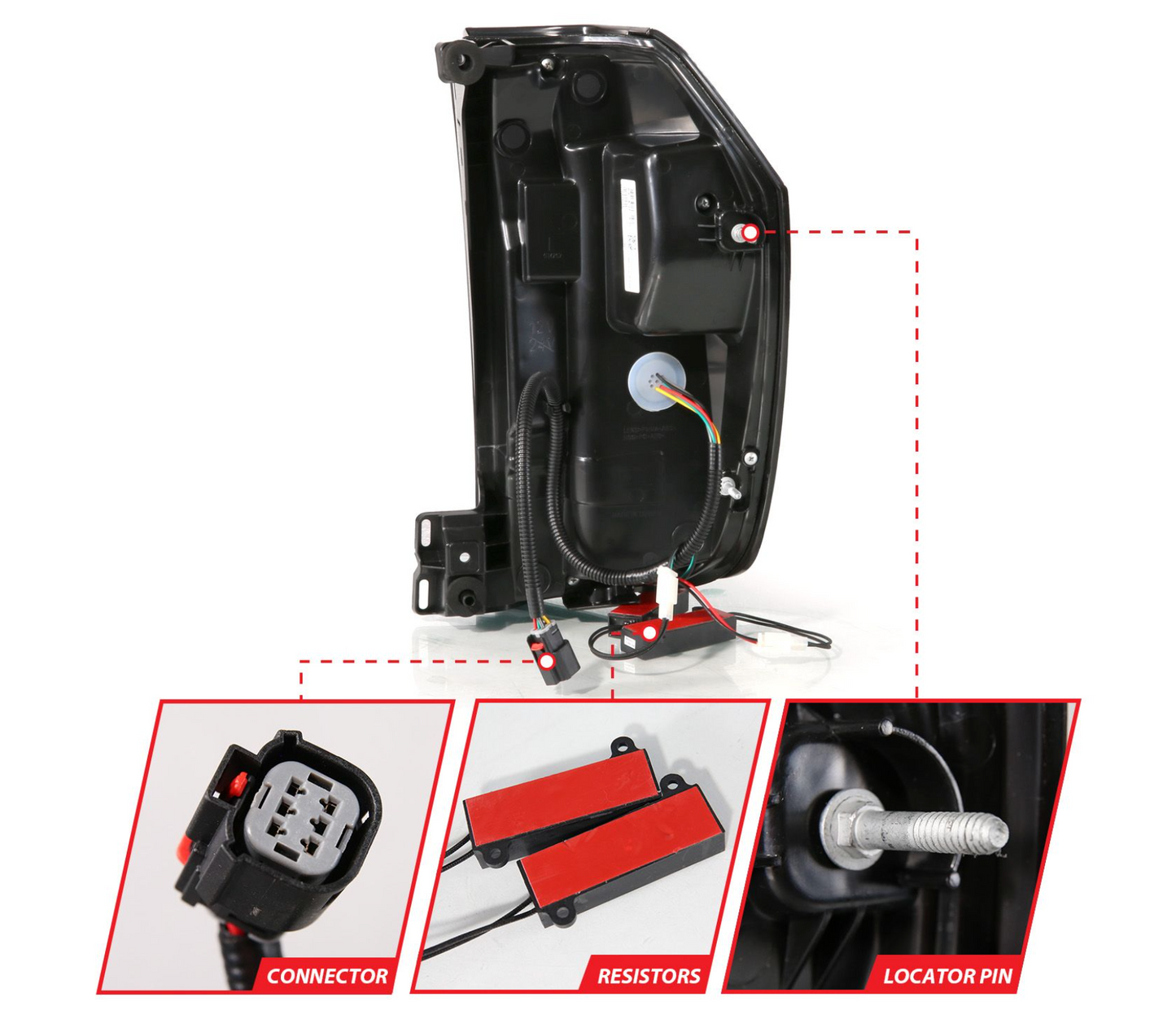 Anzo 2021-2024 Chevy Suburban/Tahoe Full LED Light Bar Tail Lights Black Clear Lens W/ Ignition Initation & Sequential