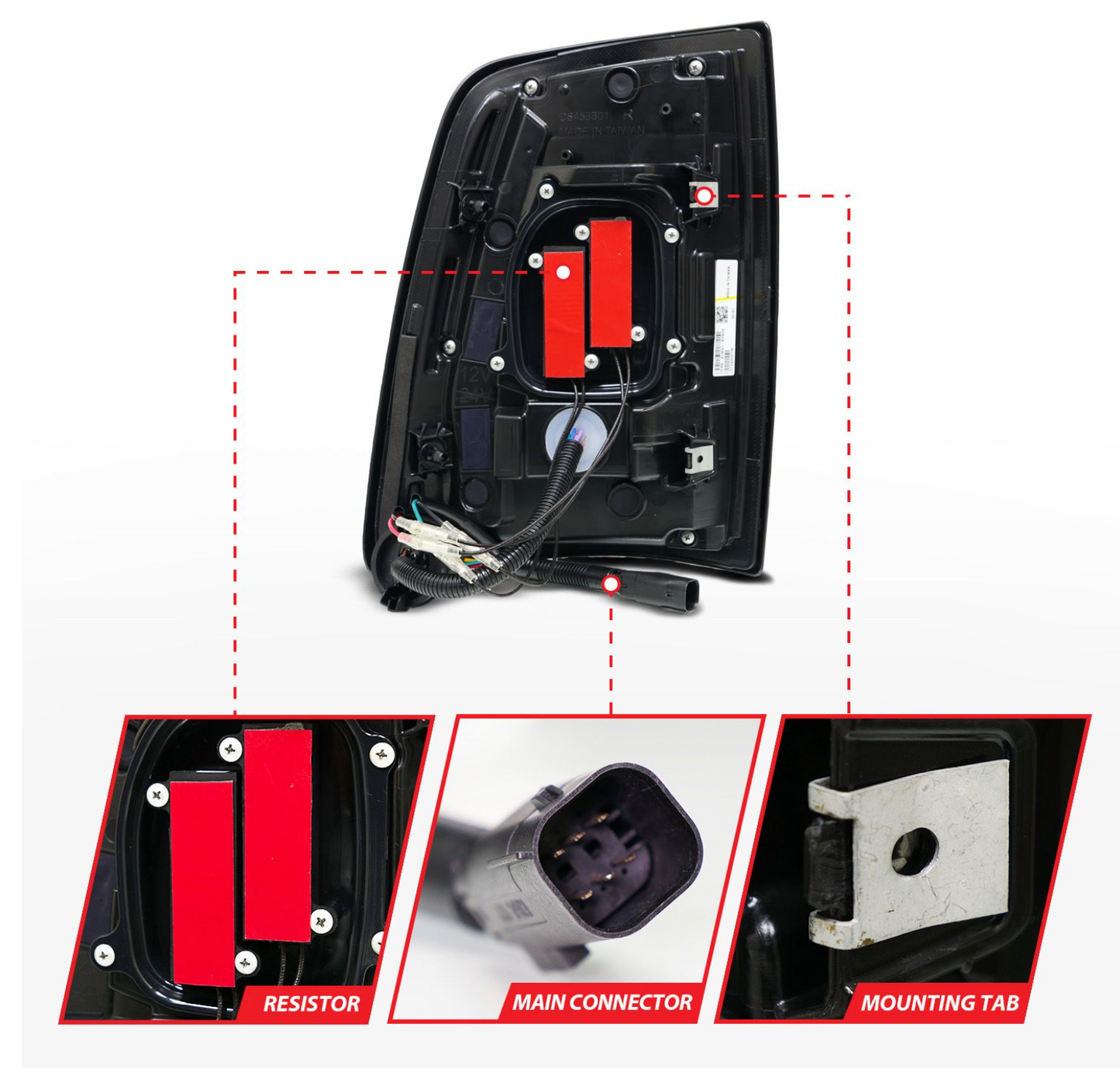 Anzo 2019-2024 RAM 2500/3500 Full LED Sequential Tail Lights Black Clear Lens (Fits All Models)