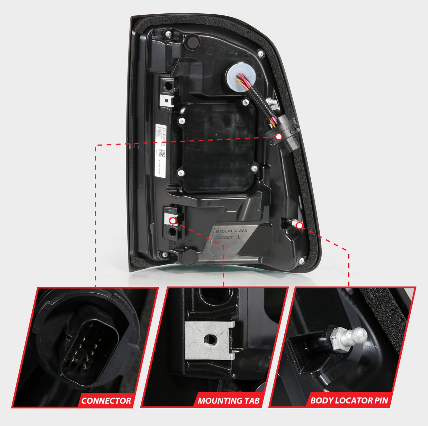 Anzo 2019-2024 RAM Full LED Tail Lights Black Clear Lens W/ Sequential Signal (For Factory LED Models Only)