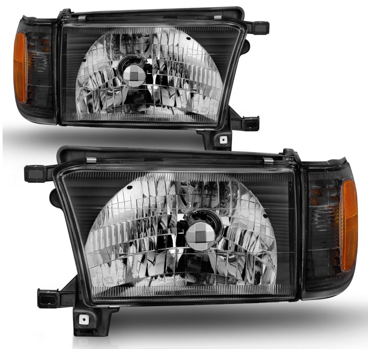 Anzo 1999-2002 Toyota 4Runner Crystal Headlights Black W/ Corner Light 2PC